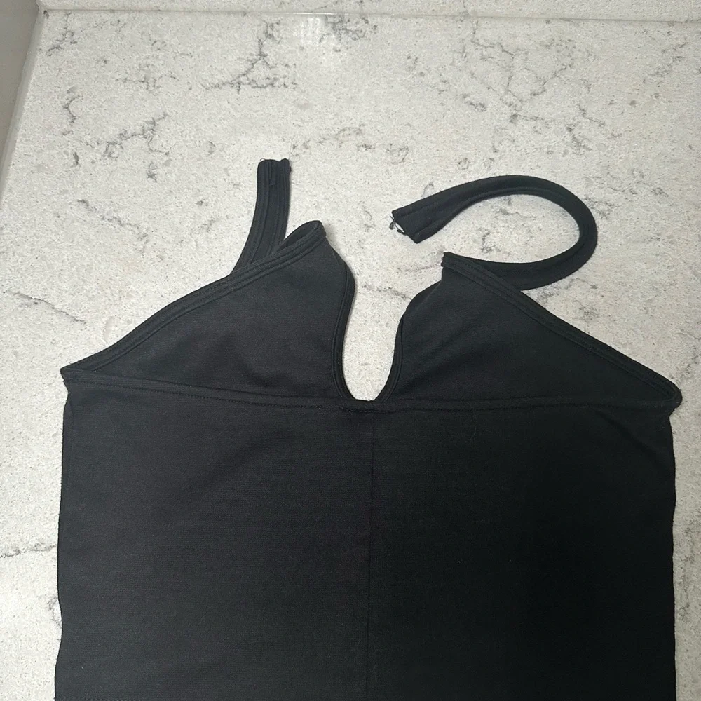 Sparkle & Fade Black Sleeveless Crop Tank Top - Picture 2 of 4